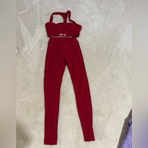 Alphalete Red Two-Piece Activewear Set size s